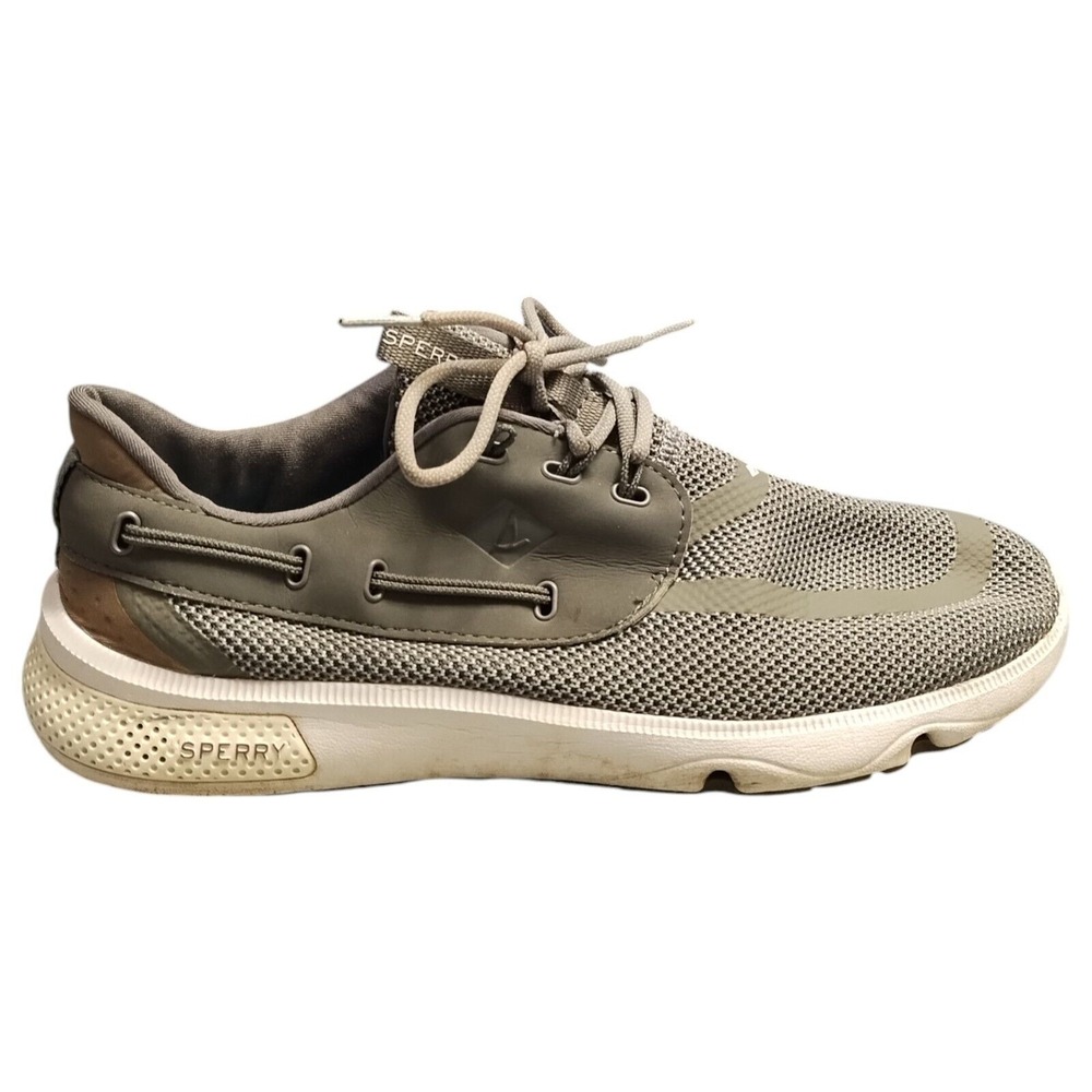 Sperry Athletic Sneakers Womens Size 10 Gray White Fabric‎ Round Toe STS98968